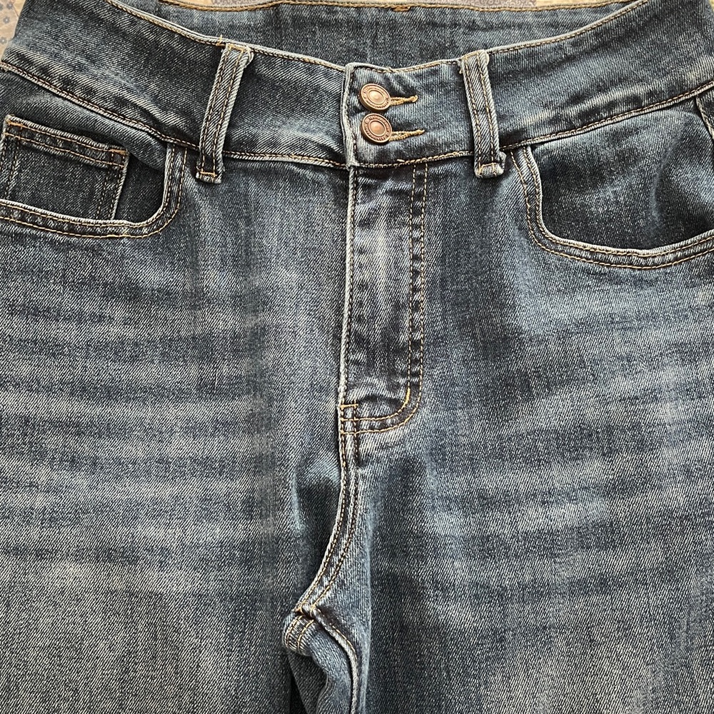 Upnet Stacked Button Wide Leg Jeans - Picture 8 of 9